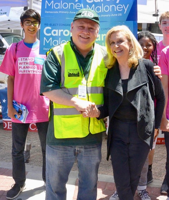 For Carolyn Maloney, A Tale of Two Weekends Carolyn Maloney on a perfect Roosevelt Island Day. 24 hours later, she faced Trump-style hell in New Jersey.